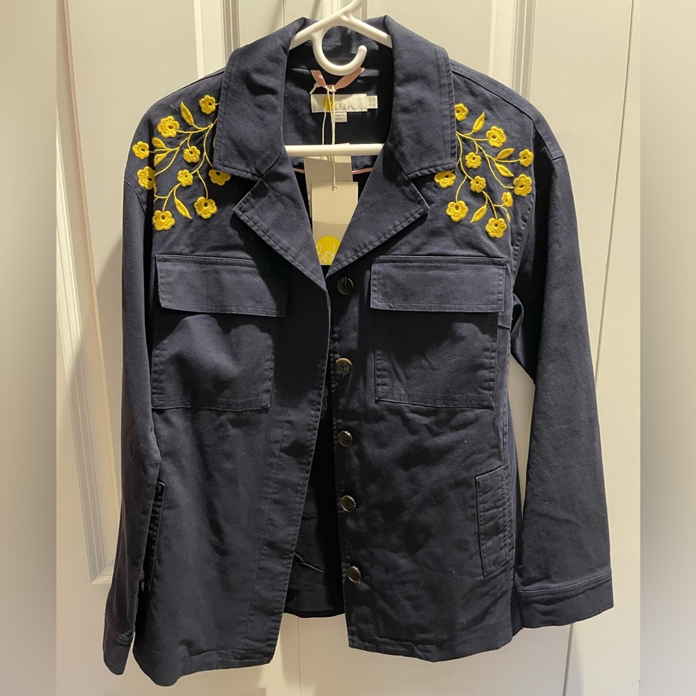 Boden Embroidered Cotton Jacket. Size 6. NWT.